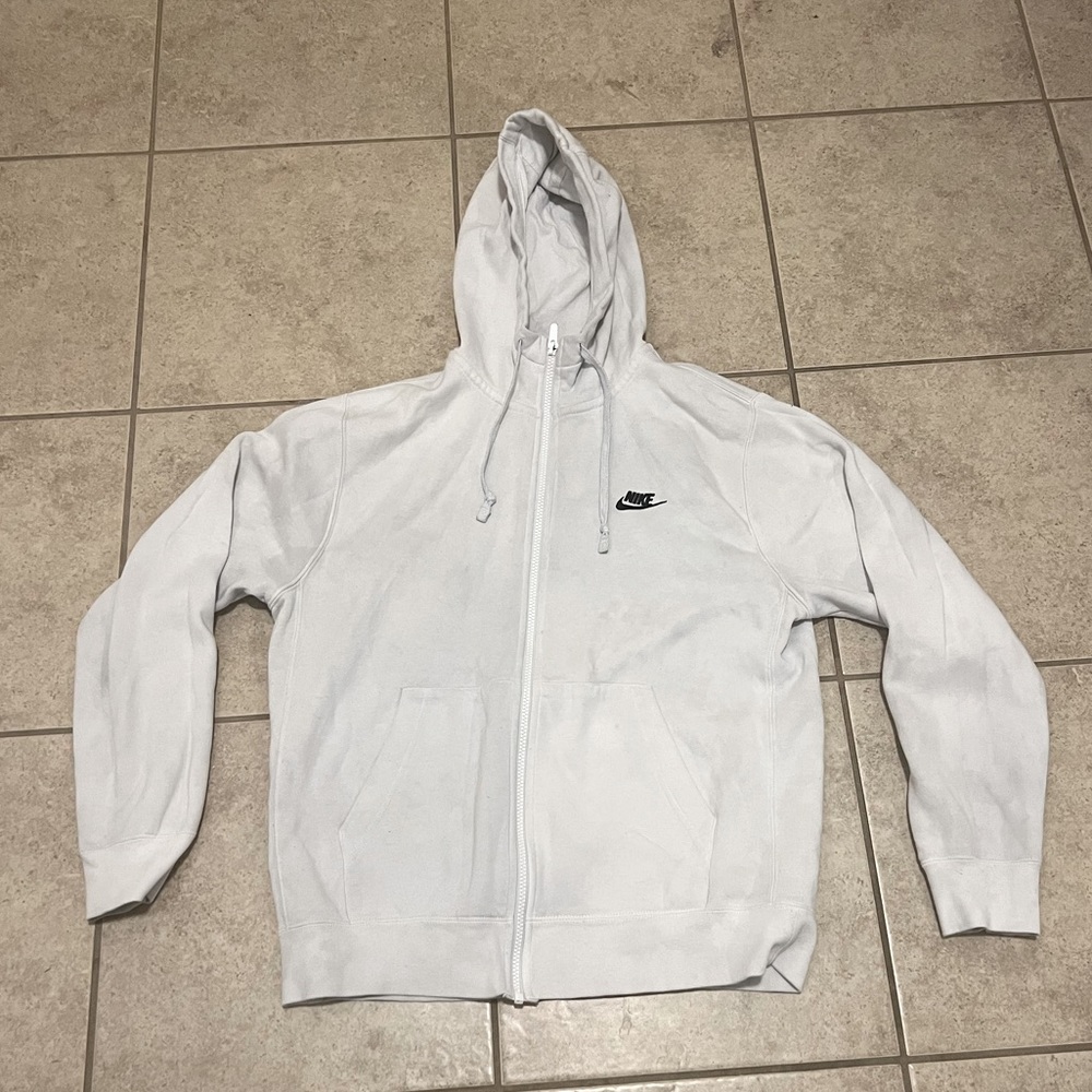 Nike Full Zip medium Hoodie all white